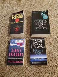 Book Set Of 4- Billy Summers. The Stand, The Tides Of Memory, Night Sins