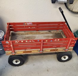 Vintage Wooden Pull Wagon