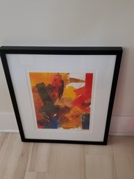 #84 Art - Abstract Red, Yellow Black Frame