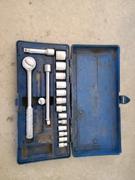Socket Ratchet Wrench Set Blue Case