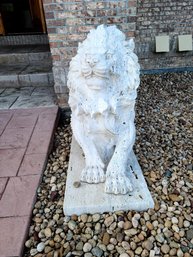 #1 Lion Statue Cement 1400lbs (you Will Need To Move)