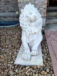 #2 Lion Statue Cement 1400lbs (You Will Need To Move)
