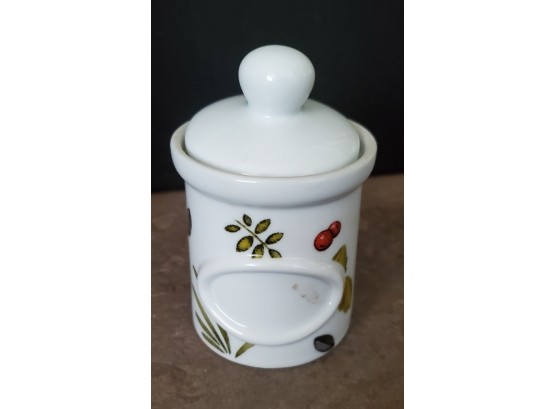 White Ceramic Jar With Lid