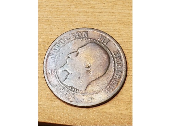 1854 France 10 Cents Coins