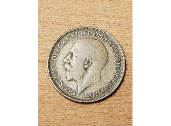 1918 George V Half Penny Britt Coin