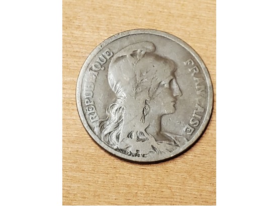 1916 France 10 Cents Coin