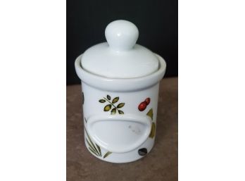White Ceramic Jar With Lid
