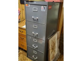 Grey Metal File Cabinet