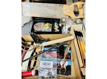 Huge Lot Of Tools Including New Paint Brushes