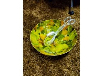 Green  Fruit Bowl  Spoon