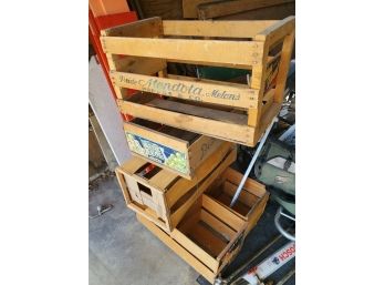 Set Of 5 Wooden Crates