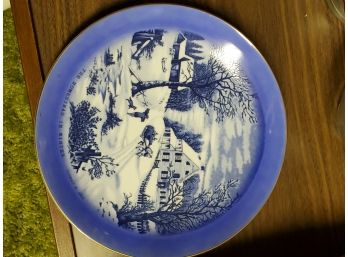 The Homestead Winter Blue Plate