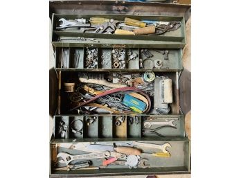 Antique Tool Box And Contents