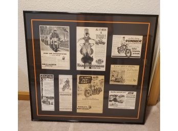 Harley Framed 1950's Advertisements