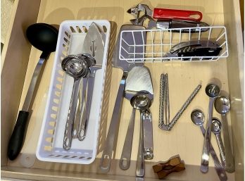 Misc Lot Of Kitchen Utensils, Includes Baskets Pictured