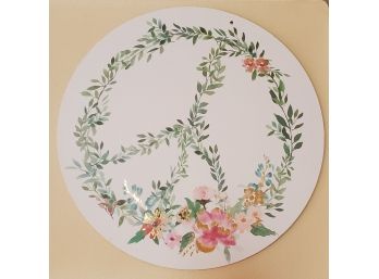 Round Flowers Leaves Wall Art