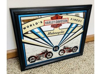 Vintage Harley Davidson Mirrored Sign