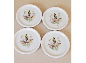 Set Of 4 Ceramic Coasters Bird Design