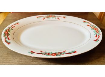 Tienshan Christmas Oval Platter & Serving Bowl