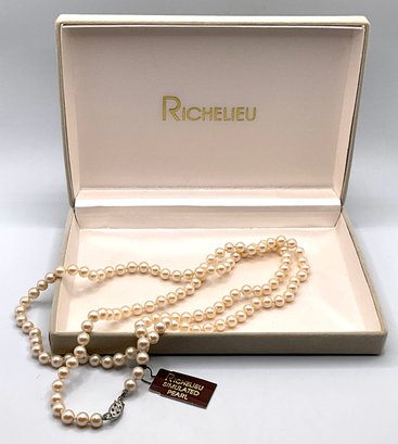 Buy Vintage Richelieu Faux Pearl Long Bold Necklace. Brand New With Tags.  Vintage Beaded Richelieu Long Necklace. Oversized Pearl Necklace Online in  India - Etsy