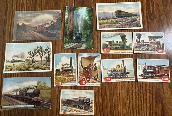 Lot 356 - SECOND CHANCE Vintage Train Postcards - Union Pacific Railroad - 1955 Topps Rails Trading Cards