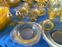 Lot 16- Depression Glass Federal Madrid Yellow Amber Dish Ware Set - 60 Pieces