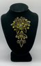 Lot 30- Vintage Signed Weiss Green Stone Brooch Pin