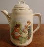 Lot 207CAN - SECOND CHANCE - Victorian Children's Doll Tea Transfer Set Cups Sugar Bowl  - 7 Piece - As Is