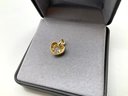 Lot 24- 14K Gold Heart Pendant - With CZ Center