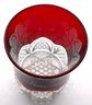 Lot 90C- Antique 1900 Souvenir Pontiac Cup Ruby Red Flashed Glass