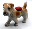 Lot 9 - Vintage Airdale Terrier Pin Cushion Dog Schnauzer Small Planter