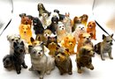 Lot 8- Vintage 1980s New Ray Novelty  Rubber Dog Figures Lot Of 27