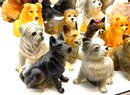Lot 8- Vintage 1980s New Ray Novelty  Rubber Dog Figures Lot Of 27