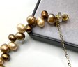 Lot 110- 14K Gold And Pearl Bracelet Multi Color Magnetic Clasp