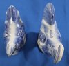 Lot 209- Pair Of Blue & White Ceramic Chicken Decorative Figurines
