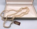 Lot 18- New Vintage Richelieu Simulated Pearl 30 Inch Necklace With Box