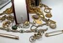 Lot 36- Gold Filled Lot- Mixed Jewelry Necklaces Earrings Bracelets Ring Heart