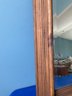 Lot 151- Rustic Wood Framed Beveled Glass Hanging Wall Mirror