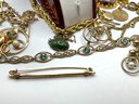 Lot 36- Gold Filled Lot- Mixed Jewelry Necklaces Earrings Bracelets Ring Heart