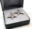 Lot 103- Sterling Silver Star Earrings - 1 Inch