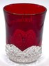 Lot 90C- Antique 1900 Souvenir Pontiac Cup Ruby Red Flashed Glass