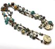 Lot 108- 92 Inch Necklace Turquoise Tiger Eye Jasper