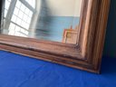 Lot 151- Rustic Wood Framed Beveled Glass Hanging Wall Mirror