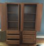 Thomasville 2 Twin Tower Armoires Storage Cabinets - Solid Wood