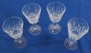 Lot 214- Waterford Crystal Signed Wine Glasses - 4 Piece Lot - New