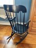 Lot 51- Nichols & Stone Co. Rocking Chair As Is Stenciled