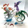 Lot 90H- The Franklin Mint Fantasy Dragon Figurine By Michael Whelan Lot Of 4 As Is