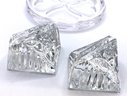 Lot 90- Waterford Crystal Fionns Knot Place Card Set & Crystal Trinket Dish