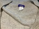 Lot 88- J Crew 100  Percent Cashmere Sontuosa Grey Pullover Sweater Womens M Medium