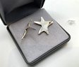 Lot 103- Sterling Silver Star Earrings - 1 Inch